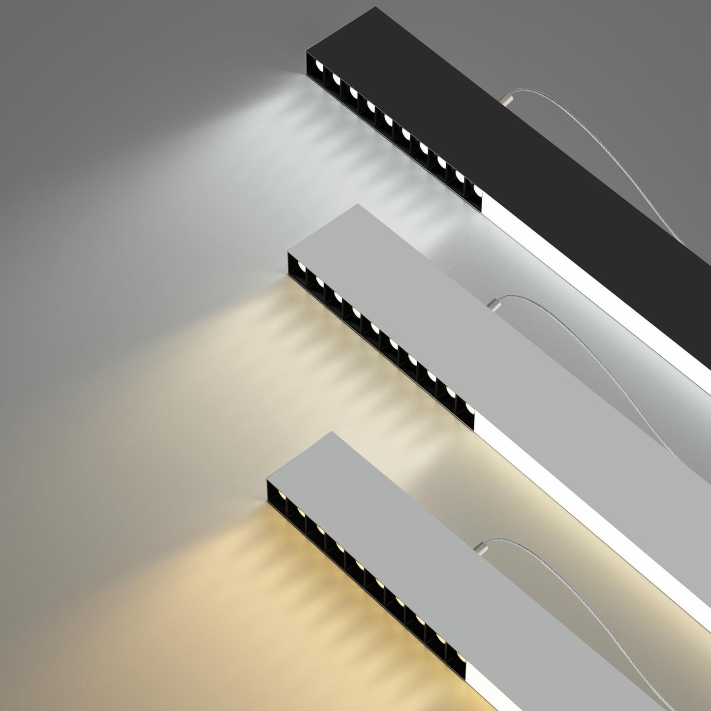 ZMH LED Pendelleuchte Esstisch H?ngelampe Dimmbar - 32W Modern H?ngeleuchte 107CM H?henverstellbar mit Fernbedienung Esstischlampe H?ngend Lang Linear Design f¨¹r Esszimmer Wohnzimmer B¨¹ro