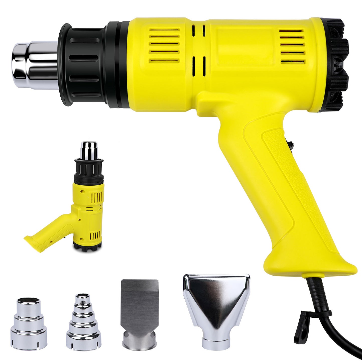 ZMH Hei?luftf?n 2000W Hei?luftpistole Regelbar - Heissluftf?hn Kit 60¡æ- 600¡æ Heissluftpistole Stufenlos Temperaturregler Hei?luftgebl?se heat gun zum L?ten,Kerzen,Basteln,Schrumpfschlauch