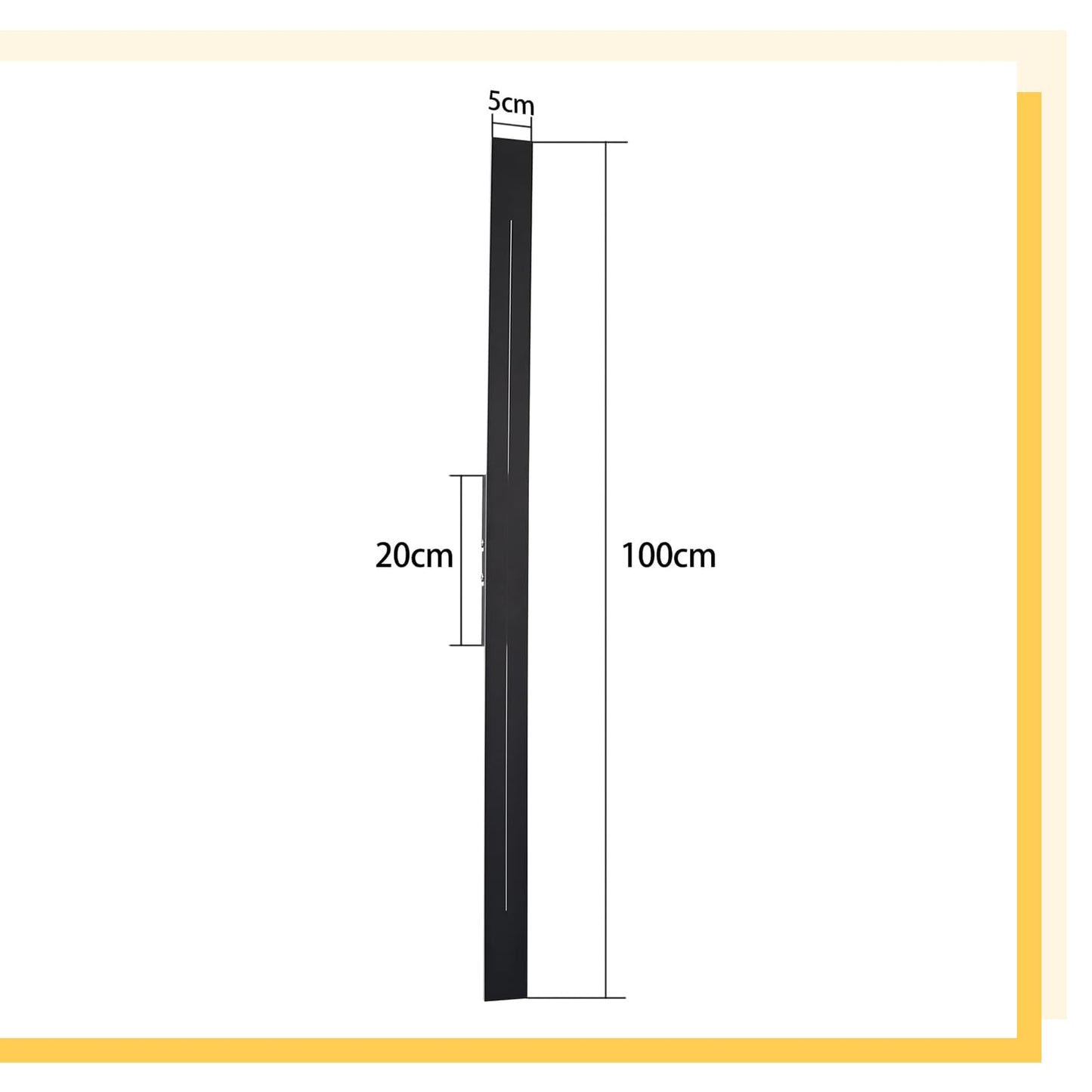 ZMH Wandlampe LED Wandleuchte Innen - 100CM Flurlampe Modern Wohnzimmer Wohnzimmerlampe Schwarz Treppenhauslampe Wand Flur Schlafzimmerlampe Warmwei? 31W Wandbeleuchtung f¨¹r Treppenhaus Schlafzimmer