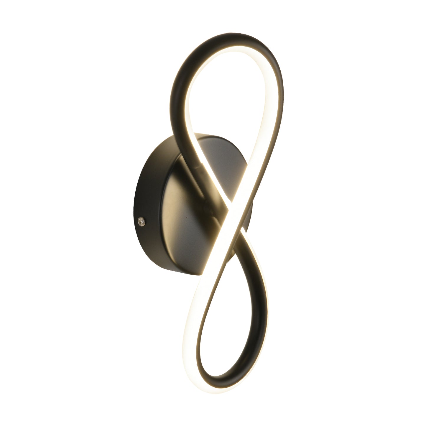 ZMH Wandleuchte Innen LED Wandlampe Schwarz: Wand Lampe f¨¹r Treppenhaus Schlafzimmer Wohnzimmer Korridor K¨¹hles Modern Design 7W Kurvendesign Dekorativ Wandleuchten Warmwei? 3000K