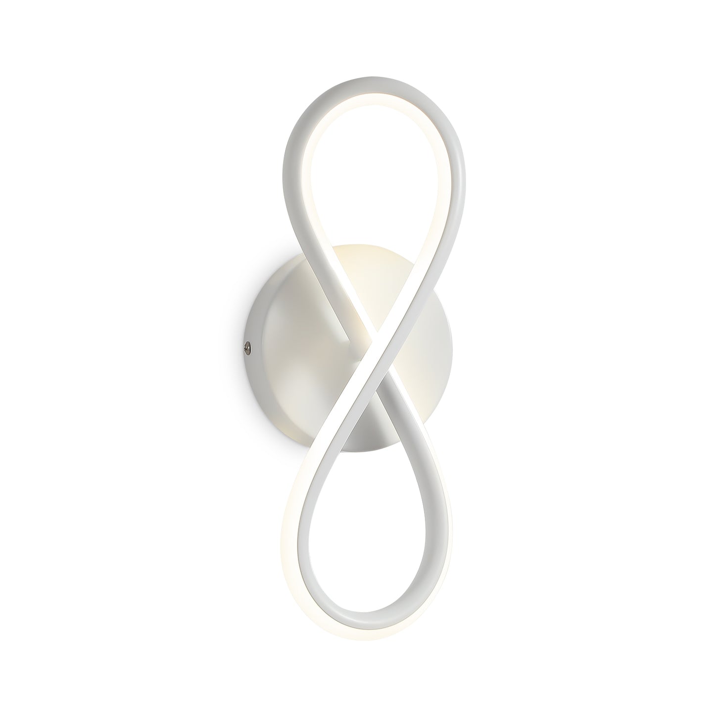 ZMH Wandleuchte Innen LED Wandlampe Modern: Wand Lampe f¨¹r Treppenhaus Schlafzimmer Wohnzimmer Korridor K¨¹hles Design 7W Kurvendesign Dekorativ Wei? Wandleuchten Warmwei? 3000K