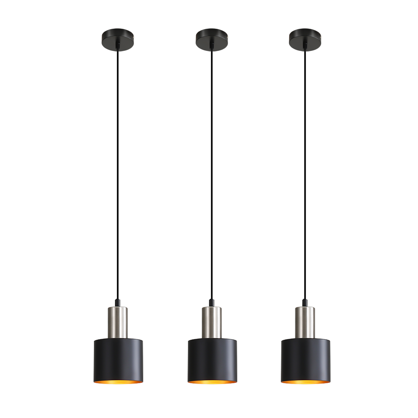 H?ngelampe Esstisch Pendelleuchte E27 Schwarz - H?ngeleuchte Retro Schlafzimmerlampe Nachttisch H?henverstellbar K¨¹chenlampe H?ngend Esszimmerlampe Vintage Industrial Ohne Leuchtmittel