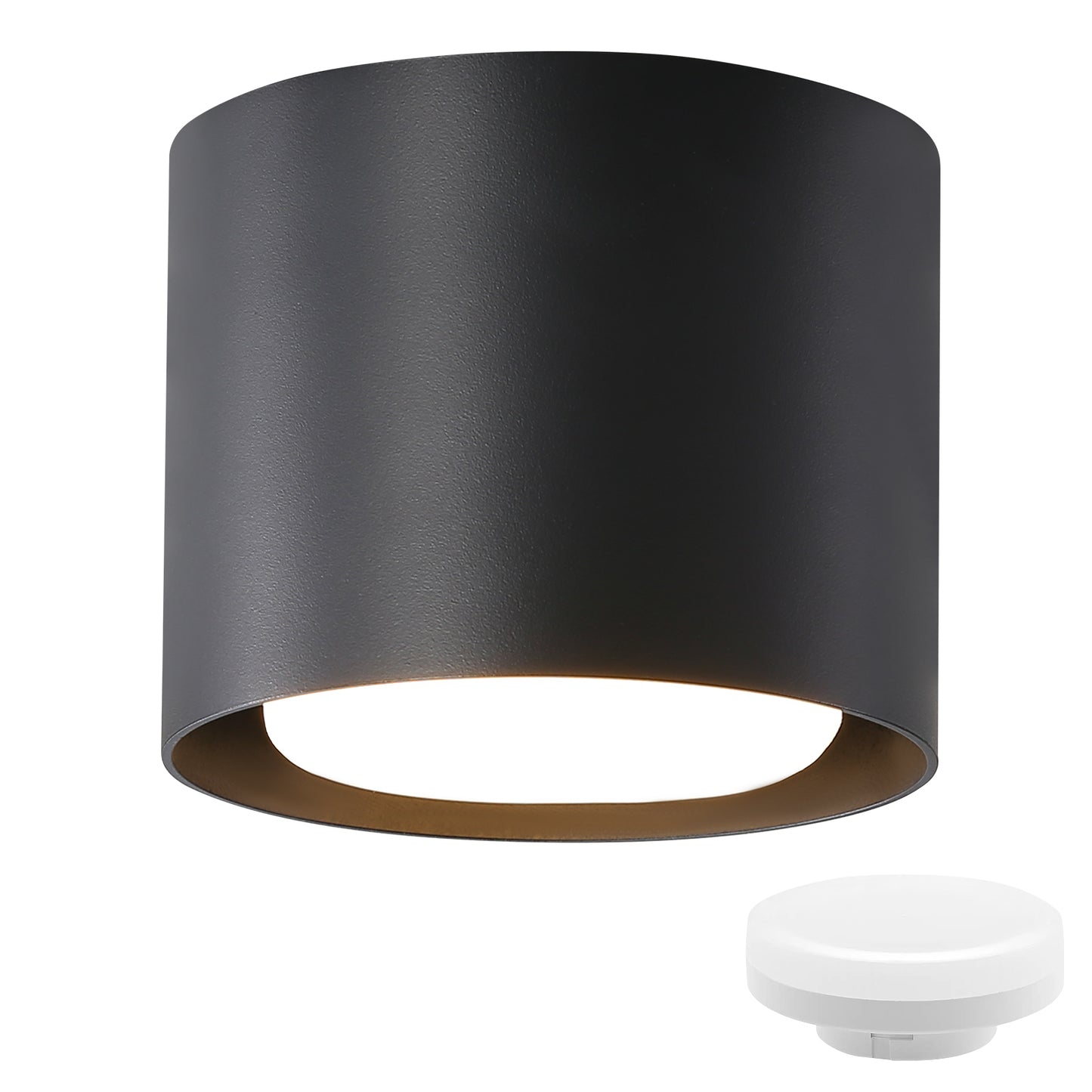 ZMH LED Aufbauspot Schwarz Aufbaustrahler: Deckenspots Rund 5W kleine Deckenleuchte Aufputz GX53 3000K Aufbauleuchte schwenkbar aus Aluminium Deckenstrahler f¨¹r Wohnzimmer Treppenhaus Flur