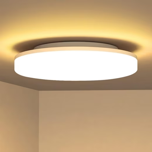 ZMH LED Deckenleuchte Rund 18/24W Badlampe-IP54 Wasserfest Modern f¨¹r Badezimmer Flur, Augenschutz,Flimmfrei, LED fest integriert, 2700K, Nicht Dimmbar