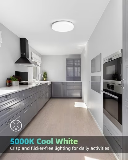 ZMH LED Panel Deckenleuchte Kalteswei? Deckenlampe Wei? 24W Decke 27*4.8cm, IP54 Wasserfest, LED fest integriert, Kalteswei?, Badezimmer Schlafzimmer Flur K¨¹che Wohnzimmer Balkon