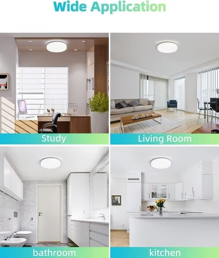 ZMH LED Panel Deckenleuchte Kalteswei? Deckenlampe Wei? 24W Decke 27*4.8cm, IP54 Wasserfest, LED fest integriert, Kalteswei?, Badezimmer Schlafzimmer Flur K¨¹che Wohnzimmer Balkon
