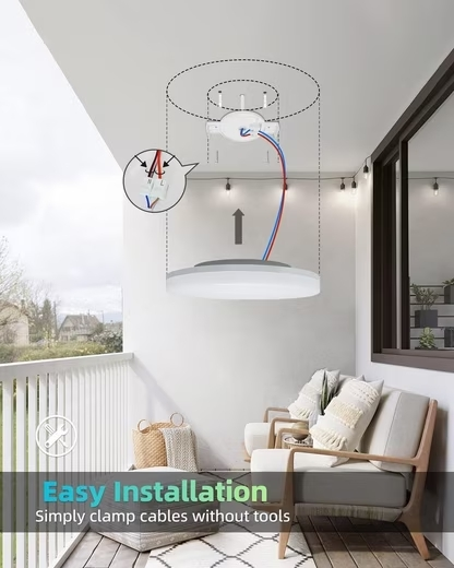 ZMH LED Panel Deckenleuchte Kalteswei? Deckenlampe Wei? 24W Decke 27*4.8cm, IP54 Wasserfest, LED fest integriert, Kalteswei?, Badezimmer Schlafzimmer Flur K¨¹che Wohnzimmer Balkon