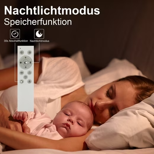 ZMH LED Panel Deckenleuchte Dimmbar mit Fernbedienung 24W IP44, RGB Farbwechsel,Dimmbar, LED fest integriert, Warmwei?, Neutralwei?, Kalteswei?, f¨¹r Schlafzimmer Kinderzimmer K¨¹che Wohnzimmer