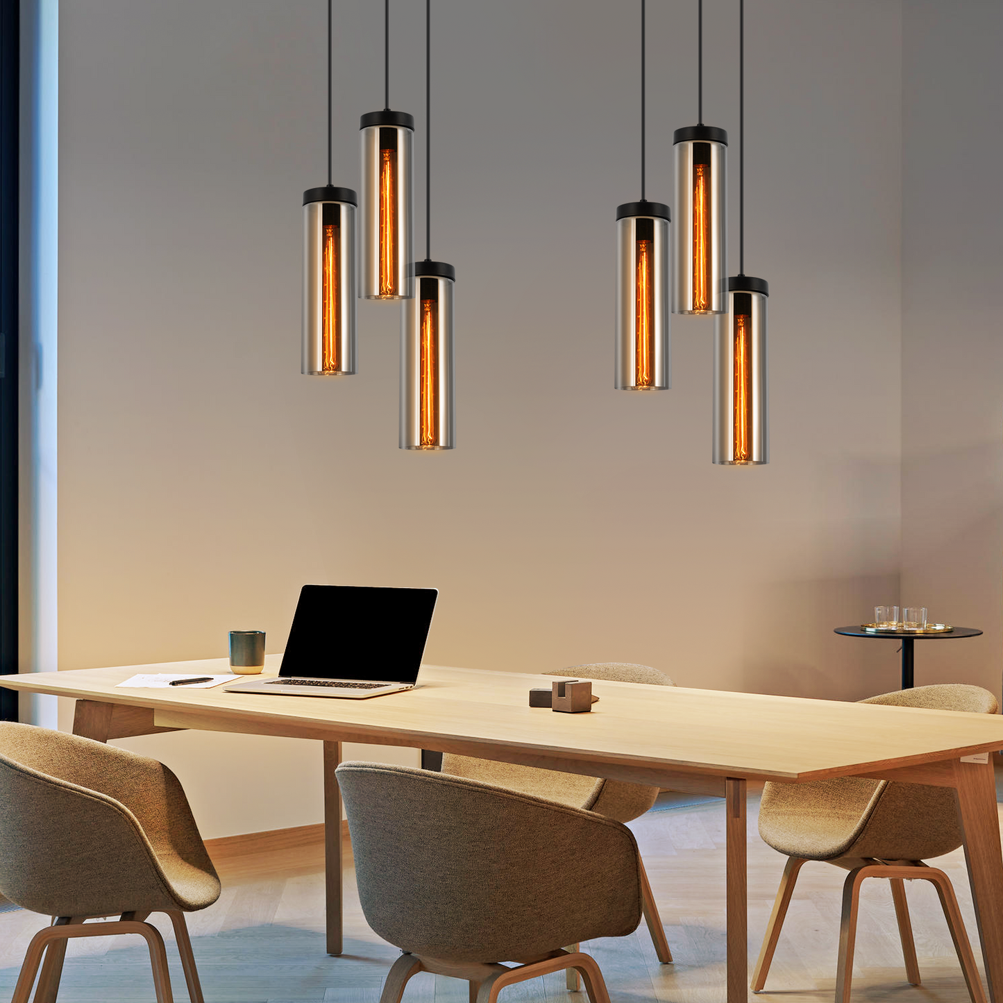 H?ngelampe Esstischlampe Schwarz - 3 Flammig Pendelleuchte Esstisch H?henverstellbar E27 h?ngeleuchte H?ngend Glas f¨¹r K¨¹chen Schlafzimmer Wohnzimmer (ohne Leuchtmittel)