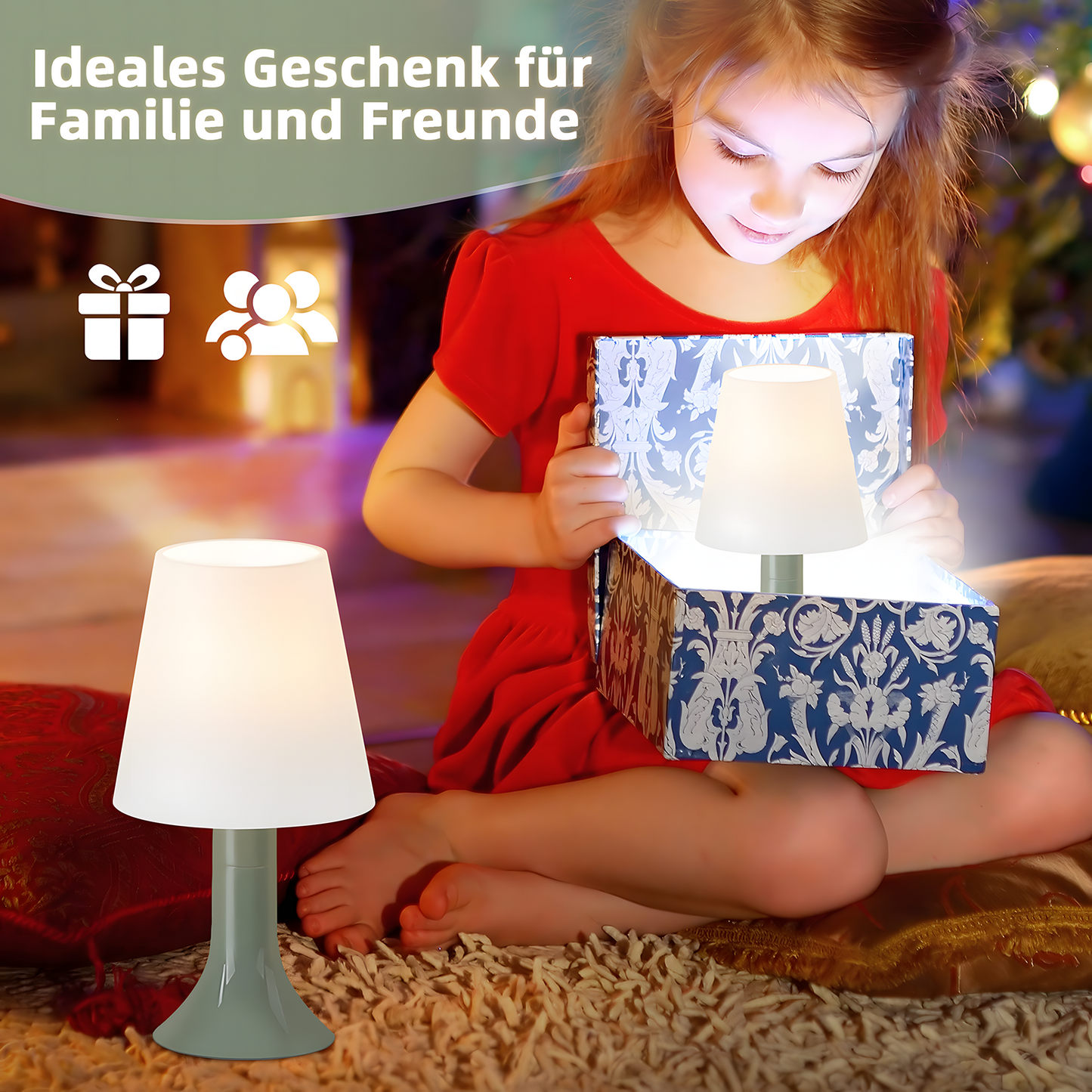 Nachttischlampe Wohnzimmer Tischleuchte mit Kabel - Tischlampe 2er Set Kleine Lampe Gr¨¹n E14 Tischlampen Moderne Landhausstil f¨¹r Esstisch Schlafzimmer - Ohne Leuchtmittel