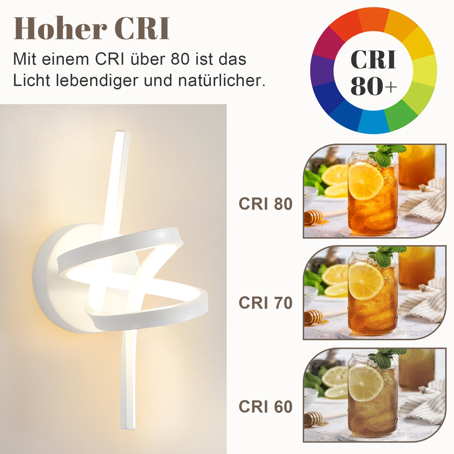 ZMH Wandlampe Led Wandleuchte Innen: Wand Lampe f¨¹r Treppenhaus Flur Wohnzimmer Schlafzimmer Badezimmer 7W Modern Design Wei? Wandleuchten Warmwei? 3000K