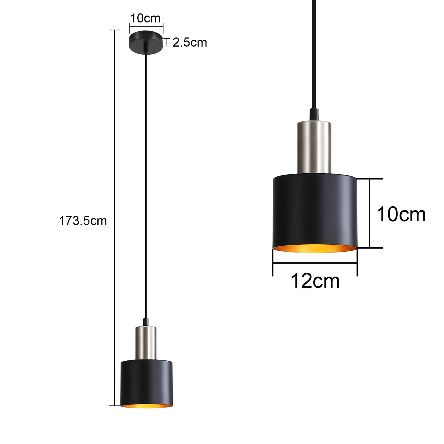 H?ngelampe Esstisch Pendelleuchte E27 Schwarz - H?ngeleuchte Retro Schlafzimmerlampe Nachttisch H?henverstellbar K¨¹chenlampe H?ngend Esszimmerlampe Vintage Industrial Ohne Leuchtmittel