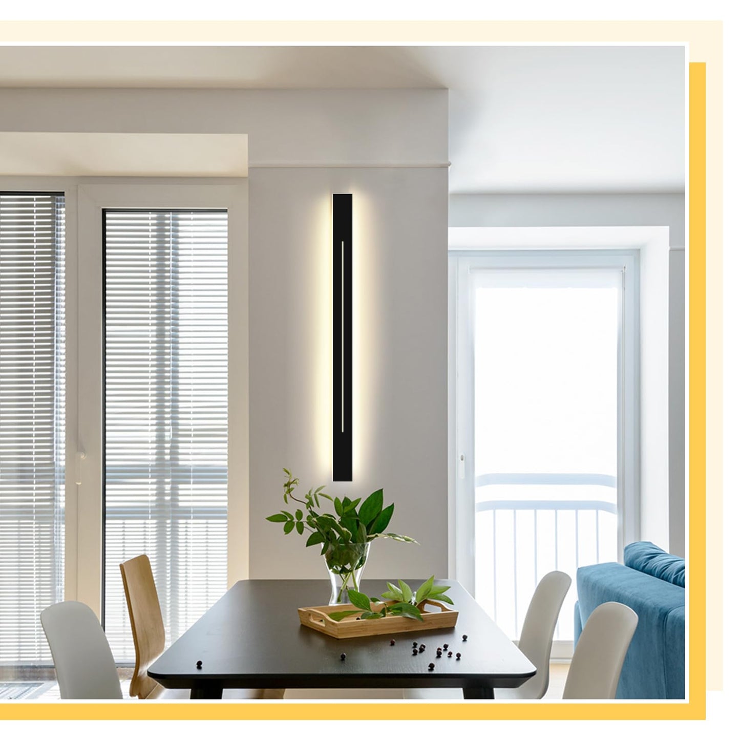 ZMH Wandlampe LED Wandleuchte Innen - 100CM Flurlampe Modern Wohnzimmer Wohnzimmerlampe Schwarz Treppenhauslampe Wand Flur Schlafzimmerlampe Warmwei? 31W Wandbeleuchtung f¨¹r Treppenhaus Schlafzimmer