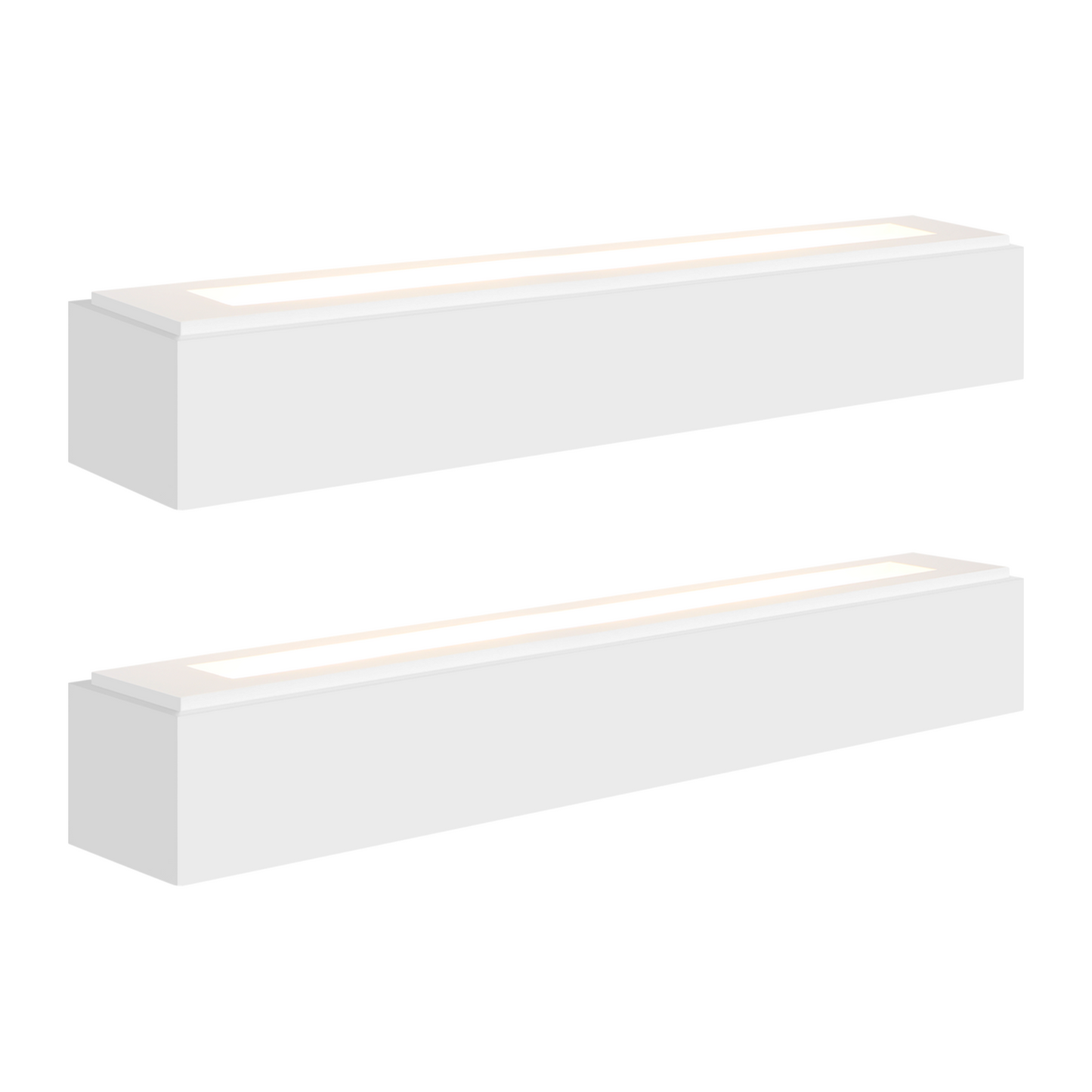 ZMH Wandleuchte Innen Wandlampe Flur - Up and Down Wandleuchten Modern Design G9 Flurlampe Wei? Gipsleuchte Wand Treppenhaus Lampe f¨¹r Wohnzimmer K¨¹che 52CM - Ohne Leuchtmittel