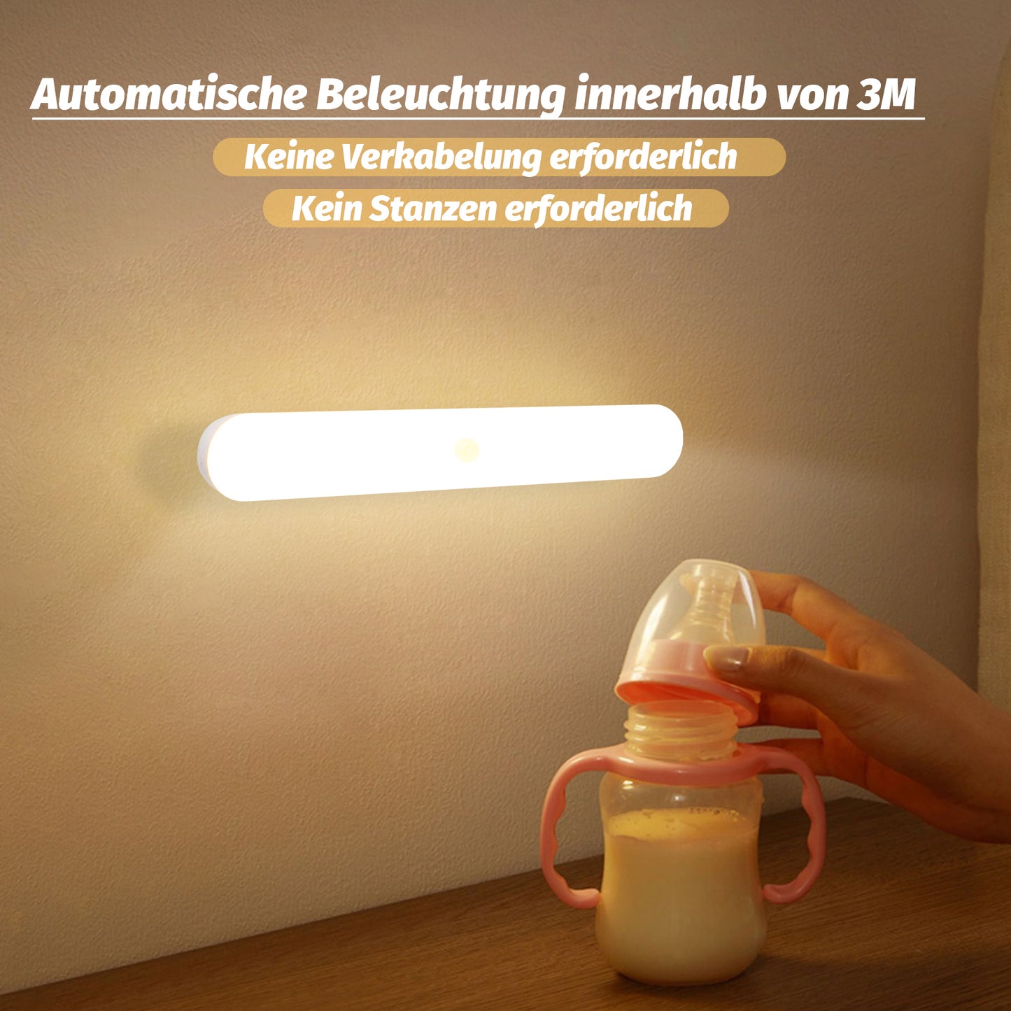 ZMH Unterbauleuchte K¨¹che LED Dimmbar Schminktisch Lampe mit Bewegungssensor - Kabellos Spiegellampe USB Aufladbar Akku Schranklicht Magnet Unterschrank Beleuchtung 360¡ã Schwenkbar K¨¹chenlampe