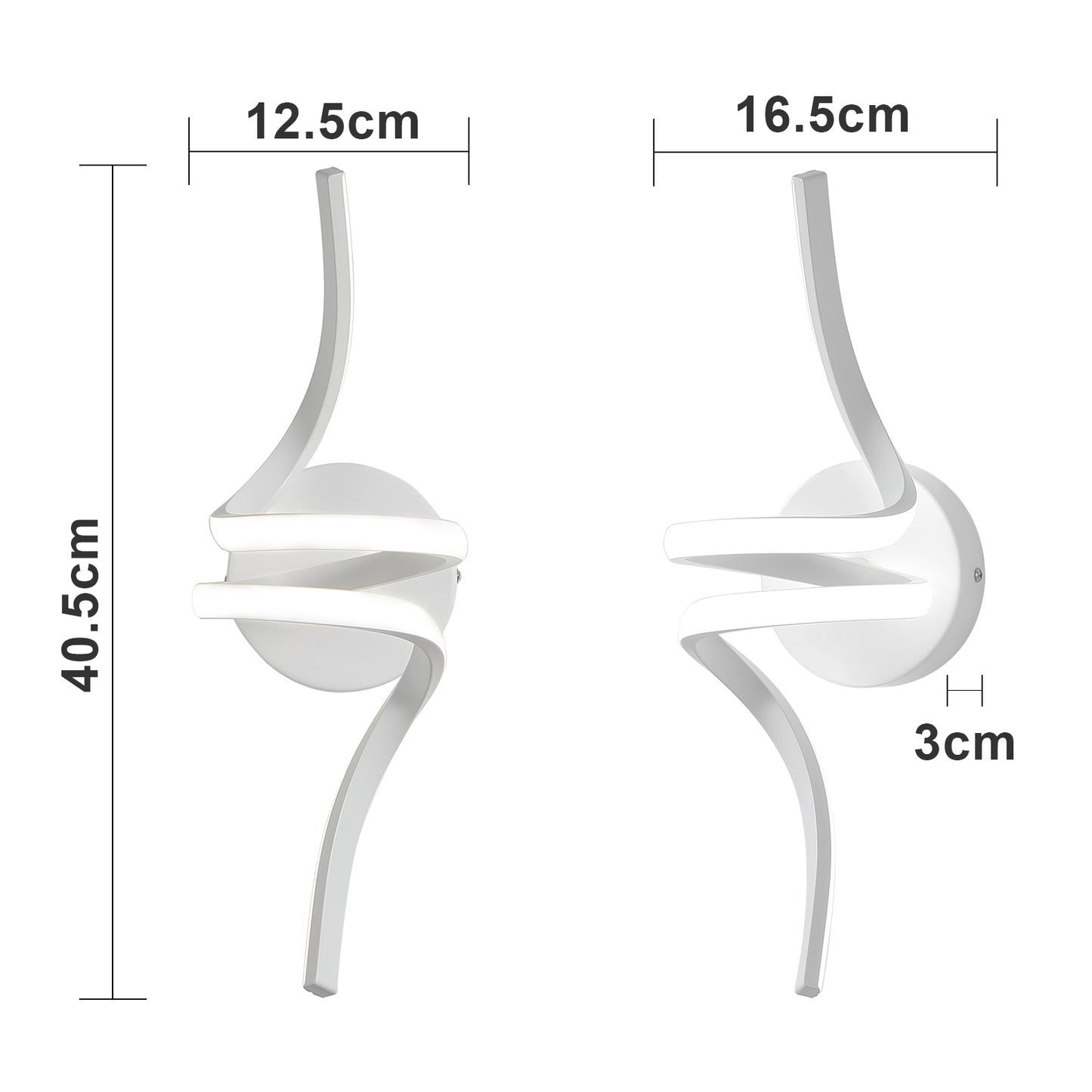 ZMH Wandlampe Innen LED Wandleuchte Modern: Wand Lampe f¨¹r Treppenhaus Flur Wohnzimmer Schlafzimmer Balkon Wei? Design Aluminium Wandbeleuchtung - 7W Warmwei? 3000K