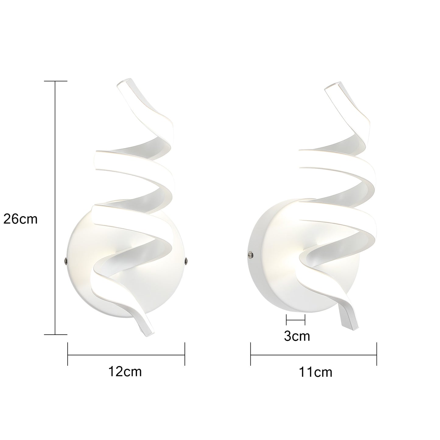 ZMH Wandleuchte Innen LED Wandlampe: Treppenhaus Wohnzimmer Schlafzimmer Flur Modern Design Wand Lampe 7W Wei? Wandleuchten Badezimmer Warmwei? 3000K
