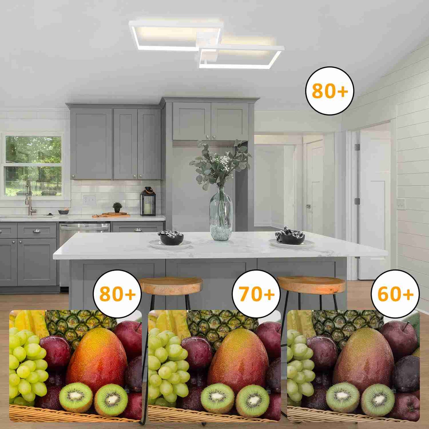 ZMH Deckenlampe LED Deckenleuchte Dimmbar mit Fernbedienung 40W Schlafzimmer Wei? Wohnzimmerlampe aus Metall Modern Design Schlafzimmerlampe