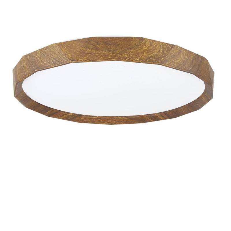 ZMH Deckenlampe LED Deckenleuchte Wohnzimmer - 43W Schlafzimmer Deckenbeleuchtung ?40cm Wohnzimmerlampe Boho Rund Sternenhimmel Dimmbar mit Fernbedienung Modern Holzoptik f¨¹r K¨¹che Flur Esszimmer