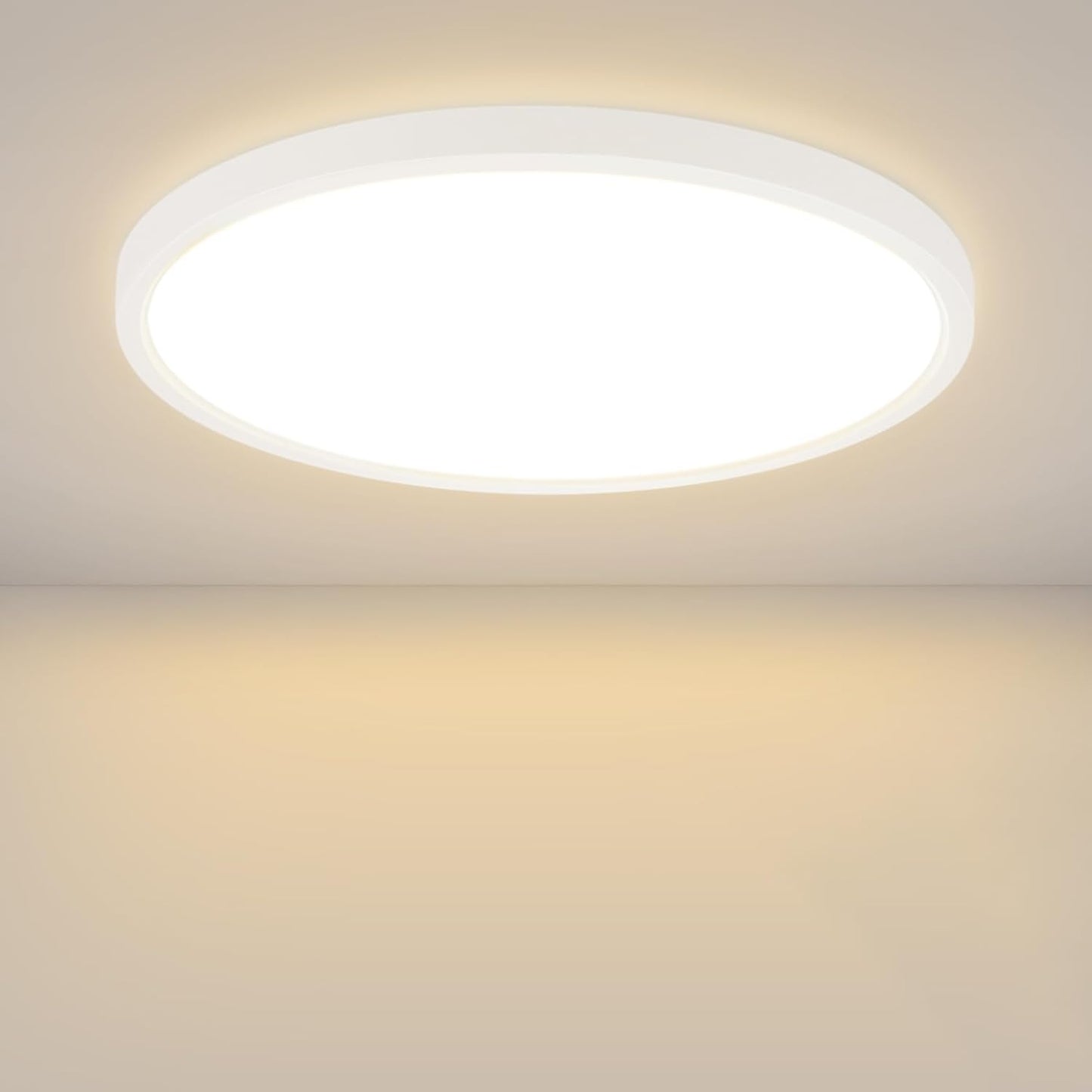 ZMH Deckenlampe LED Deckenleuchte Schlafzimmer - 15W Badlampe Warmwei? Flach ?22cm Badezimmer Deckenbeleuchtung Badezimmerlampe IP44 Wasserdicht Schlafzimmerlampe Rund K¨¹chenlampe Wei? f¨¹r Bad Flur
