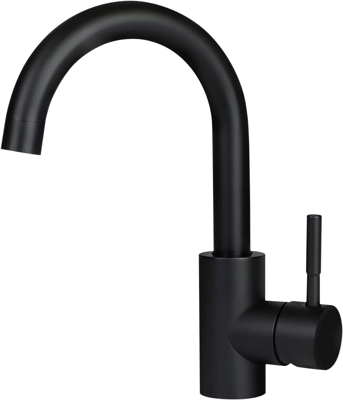 ZMH Wasserhahn Bad Waschtischarmatur Waschbecken - Armatur Schwarz Warm- und Kaltwasserhahn 360¡ã Drehbar Hochdruck Edelstahl Mischbatterie Badarmatur, F¨¹r Badezimmer WC Sp¨¹l K¨¹che