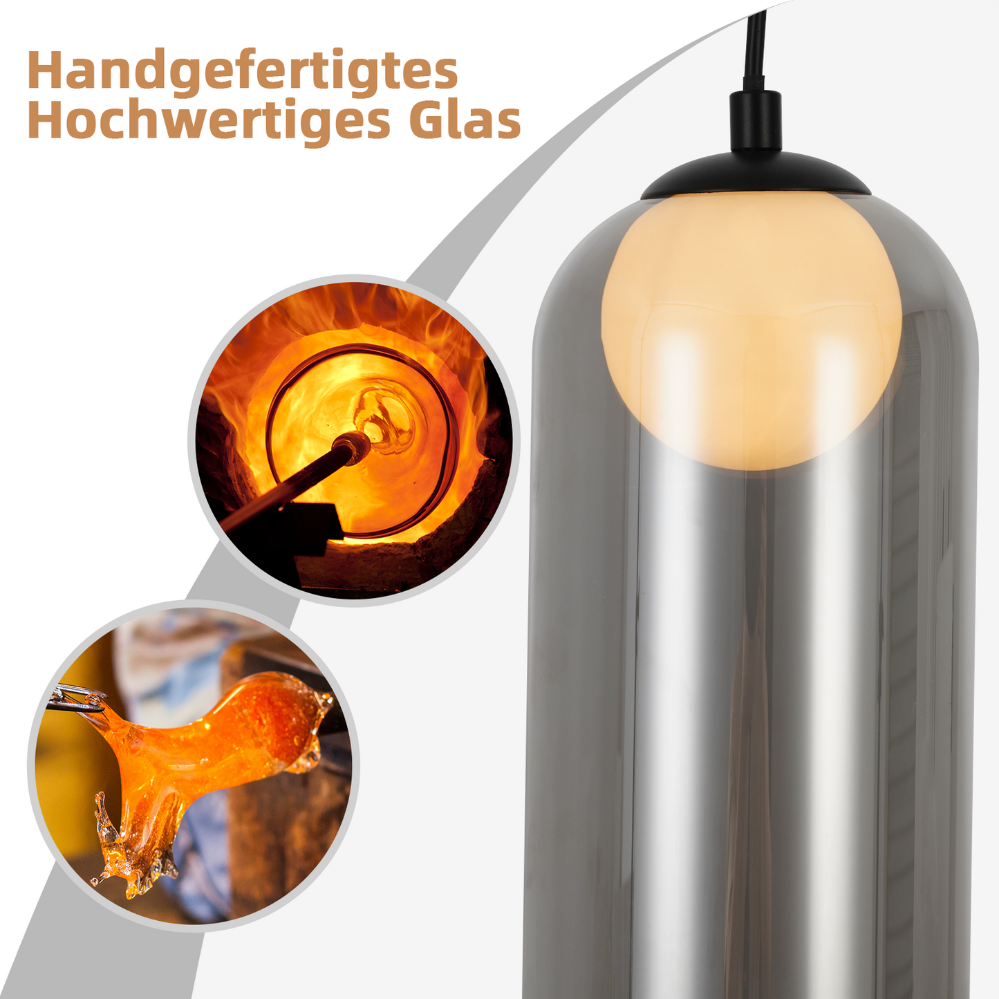 H?ngelampe Esstisch Pendelleuchte Schwarz- 1 Flammig Nachtisch H?ngeleuchte Glas Vintage Esstischlampe H?ngend G9 Pendellampe H?henverstellbar f¨¹r Wohnzimmer Schlafzimmer (ohne Leuchtmittel)
