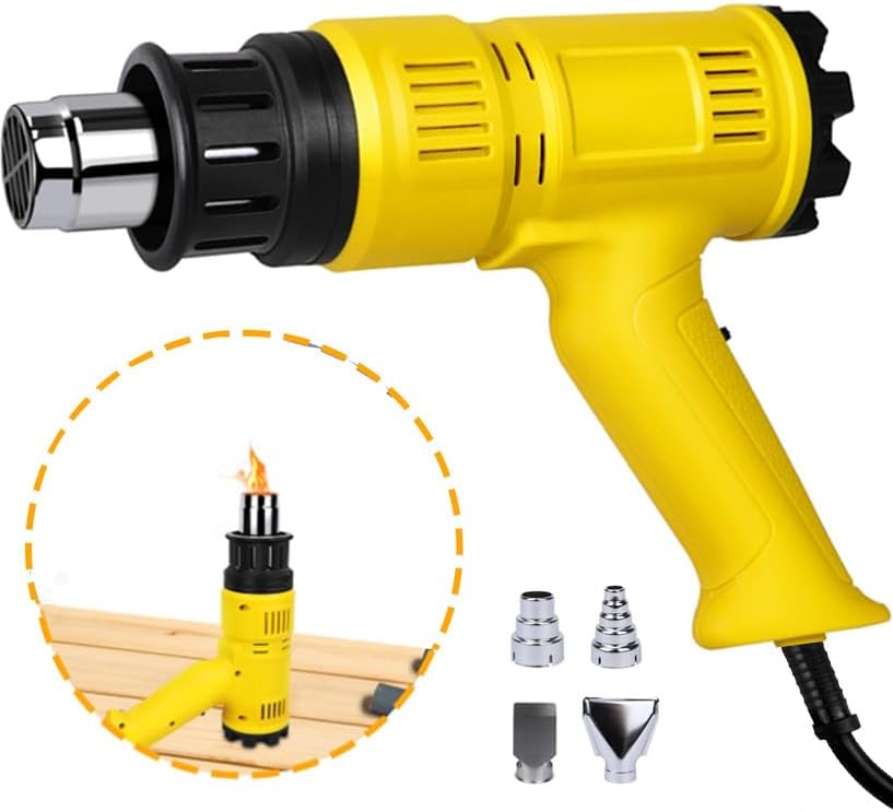 ZMH Hei?luftf?n 2000W Hei?luftpistole Regelbar - Heissluftf?hn Kit 60¡æ- 600¡æ Heissluftpistole Stufenlos Temperaturregler Hei?luftgebl?se heat gun zum L?ten,Kerzen,Basteln,Schrumpfschlauch