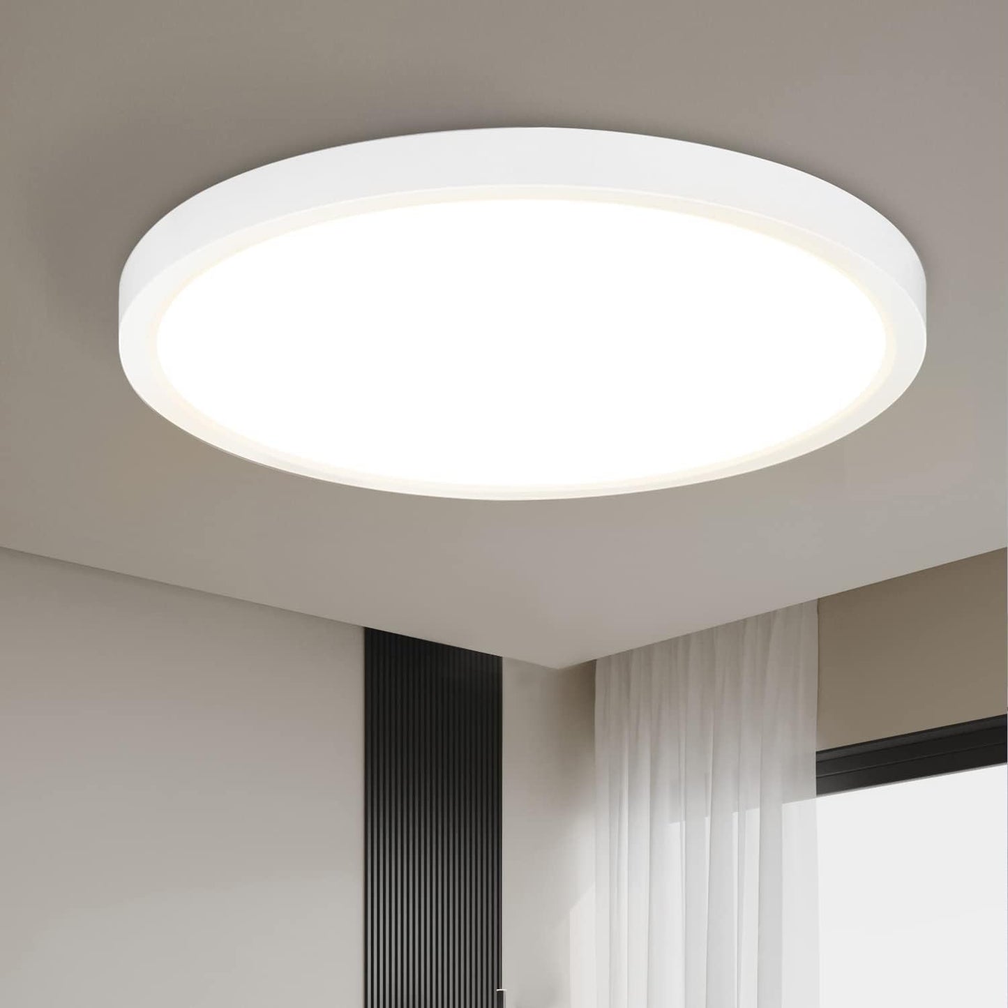 Deckenlampe LED Deckenleuchte K¨¹che - 15W Schlafzimmerlampe Flach Badlampe 4000K Schlafzimmer Deckenbeleuchtung IP44 Wasserdicht K¨¹chenlampe Flurlampe Rund ?22cm f¨¹r Badezimmer Flur Wohnzimmer