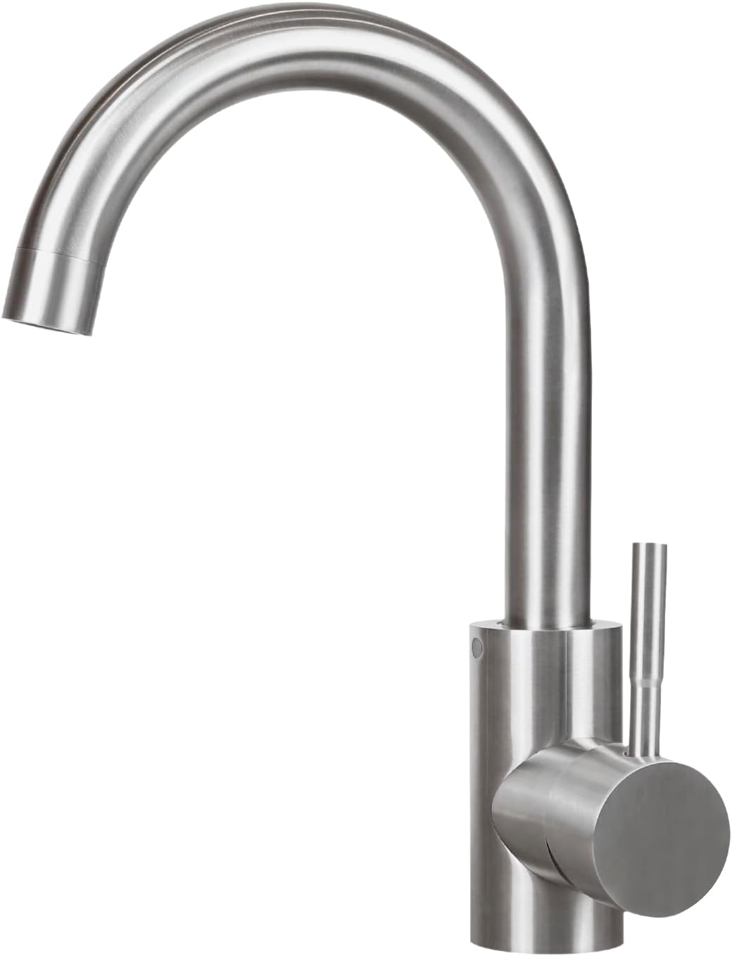 ZMH Wasserhahn Bad Waschtischarmatur Waschbecken - Armatur 360¡ãDrehbar Kaltwasserhahn Hochdruck Edelstahl Mischbatterie Badarmatur f¨¹r Badezimmer WC Sp¨¹le K¨¹che, Geb¨¹rstet Nickel