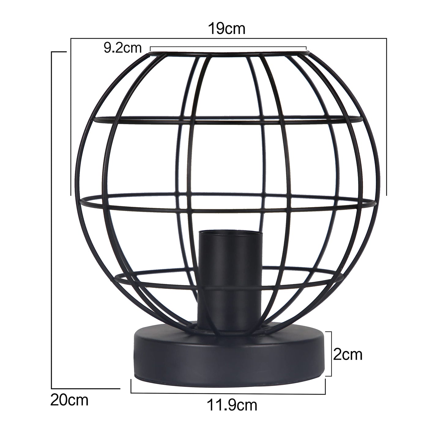 ZMH Tischlampe Vintage Tischleuchte Schwarz - Retro Nachttischlampe Lampe E27 Fassung aus Metall Industrial Deko f¨¹r Wohnzimmer Kinderzimmer Schreibtisch Schlafzimmer - Max 40W - Ohne Leuchtmittel