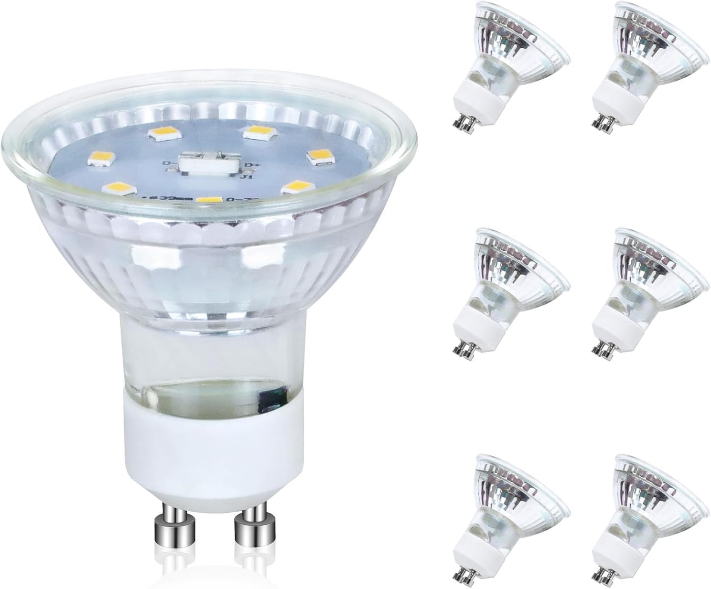 ZMH Gu10 Modern Warmweiss Leuchtmittel - 4.8W 3000K Lampe Ersetzt 48W Birnen Abstrahlwinkel 110¡ã Spot Energiesparlampe Gl¨¹hbirne Nicht Dimmbar Reflektorlampen mit Langer Nutzlebensdauer 6 pack