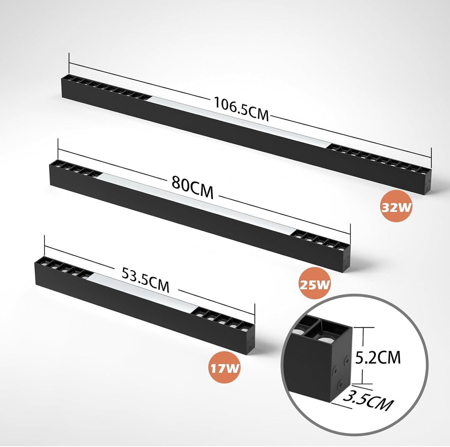 ZMH Deckenlampe LED Deckenleuchte Wohnzimmer - Deckenstrahler Küche 107/80/53.5CM Lang Wohnzimmerlampe Modern Bürolampe Decke Dimmbar mit Fernbedienung Deckenbeleuchtung für Büro Schlafzimmer