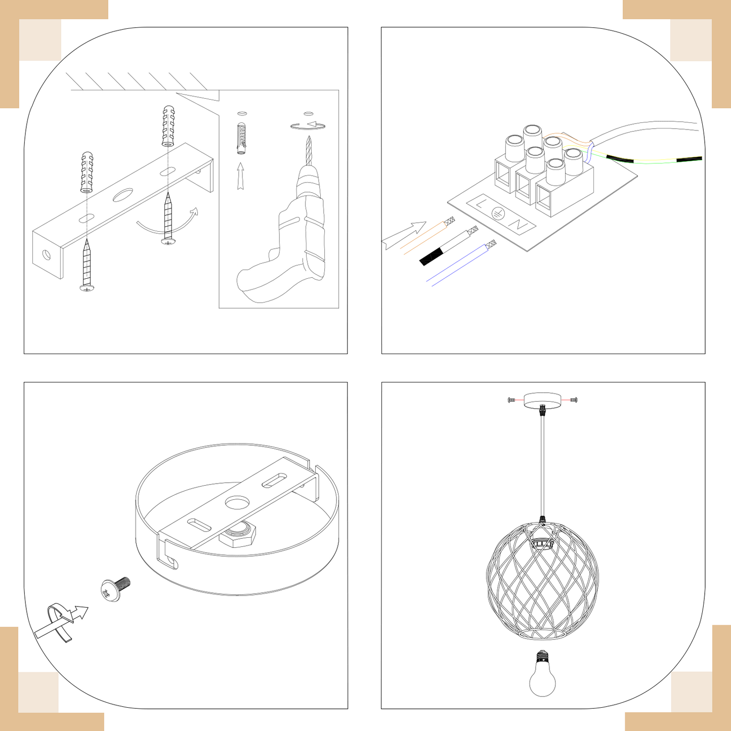 Pendellampe Schwarz H?ngelampe Rund - Pendelleuchte Vintage E27 H?ngeleuchte Retro Industrie Esstischlampe K¨¹chenlampe Wohnzimmer Treppenhaus Flur Ohne Leuchtmittel