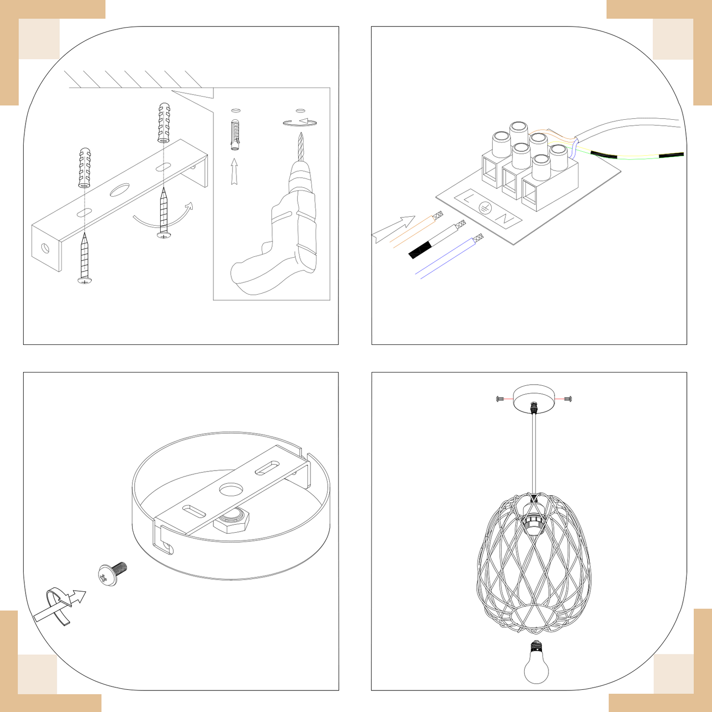 Pendelleuchte Esstisch H?ngeleuchte Vintage - Pendellampe E27 Decken H?ngelampe Schwarz Metall Rund H?ngend wohnzimmerlampe K¨¹che Schlafzimmer Ohne Leuchtmittel