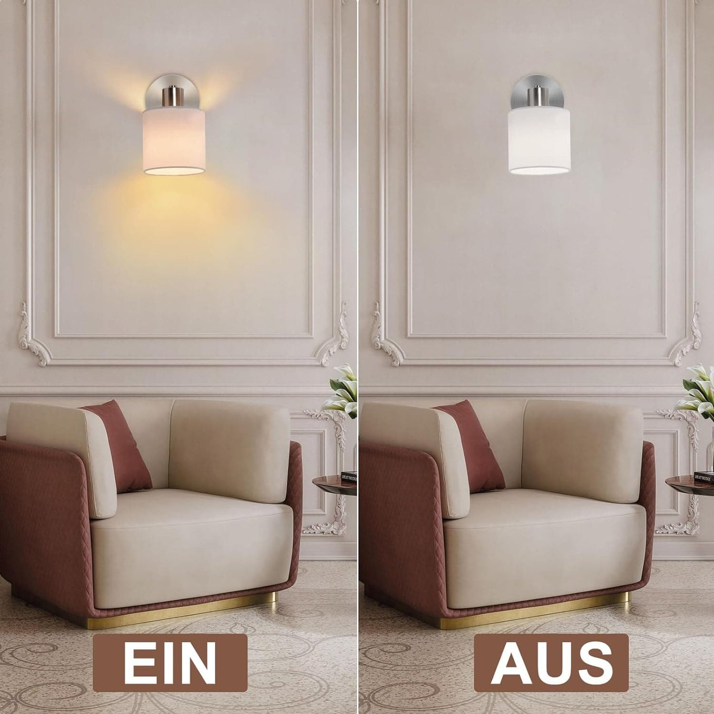 ZMH Deckenleuchte 1 Flammig Deckenlampe Flur - Deckenstrahler Modern Deckenspot Silber Wandstrahler Schwenkbar 350¡ã E14 MAX.40W lampe f¨¹r Wohnzimmer Schlafzimmer K¨¹che