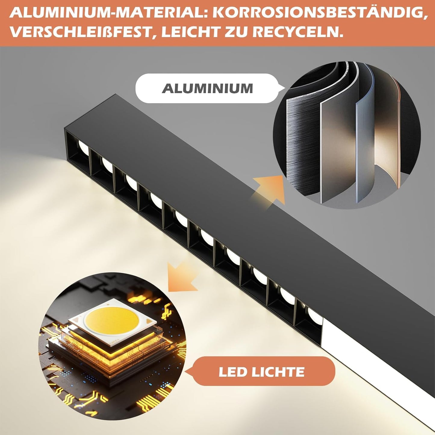 ZMH Deckenlampe LED Deckenleuchte Wohnzimmer - Deckenstrahler Küche 107/80/53.5CM Lang Wohnzimmerlampe Modern Bürolampe Decke Dimmbar mit Fernbedienung Deckenbeleuchtung für Büro Schlafzimmer