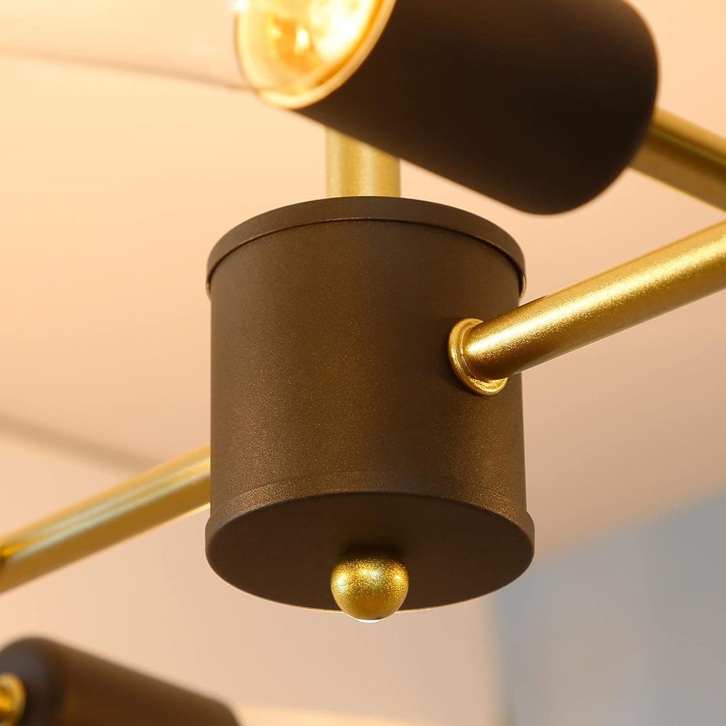 ZMH Deckenlampe Schwarz Deckenleuchte Kronleuchter H?ngelampe Vintage 6 Flammig Wohnzimmerlampe E27 Industrial Schlafzimmerlampe Retro f¨¹r Wohnzimmer Esszimmer Flur Restaurant Hotel Caf¨¦