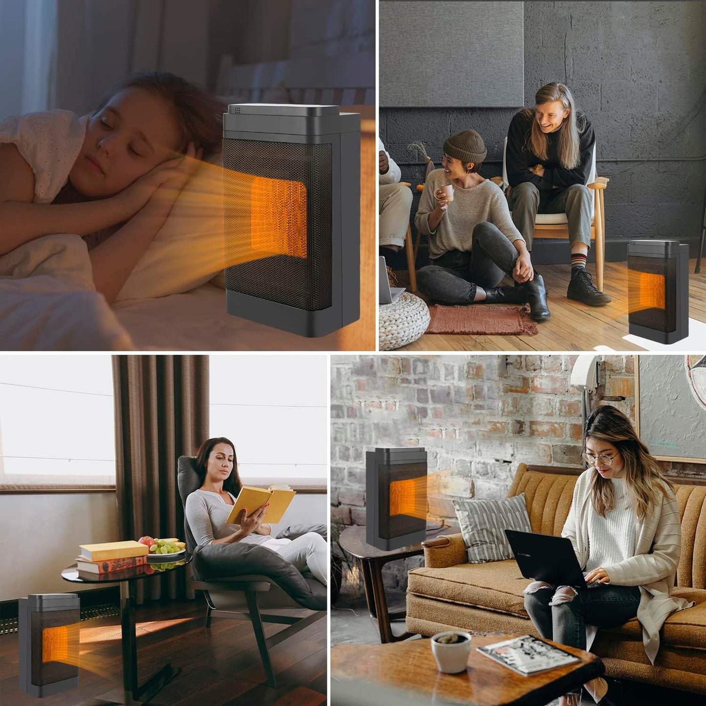 Heizl¨¹fter, energiesparend und leise, mit Thermostat ¨C Keramikheizung, 1500 W, elektrische Heizung, PTC-Elektroheizung mit Fernbedienung, 12-Stunden-Timer, ¨¹berhitzungs- und Kippschutz, 70¡ã-Oszillation