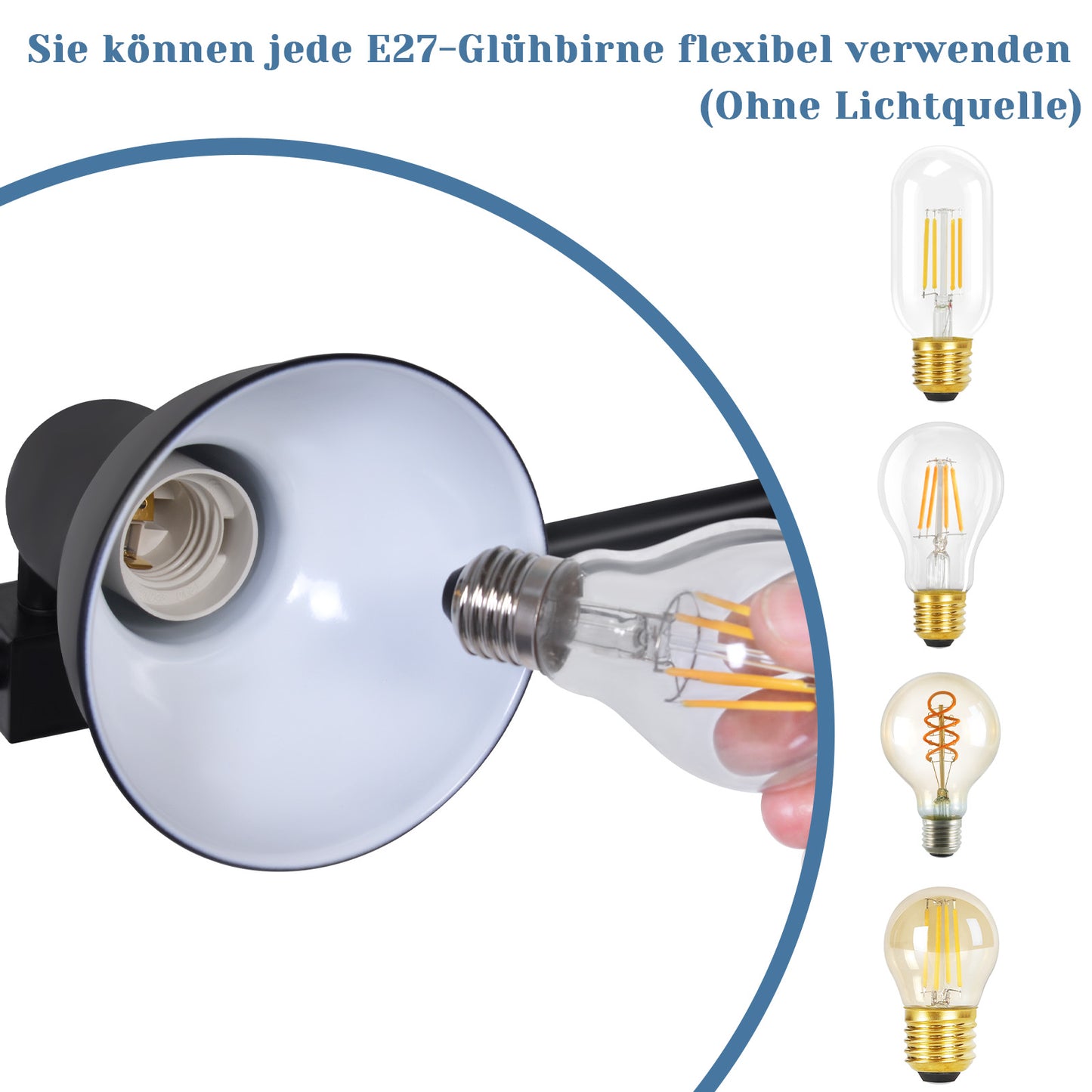 ZMH Wandleuchte innen Wandlampe Schwarz - E27 Vintage Metall Flurlampe Schwenkbar Design Treppenhauslampe Indirekt Wandbeleuchtung mit Schalter f¨¹r Wohnzimmer Schlafzimmer Flur Treppenhaus Bett