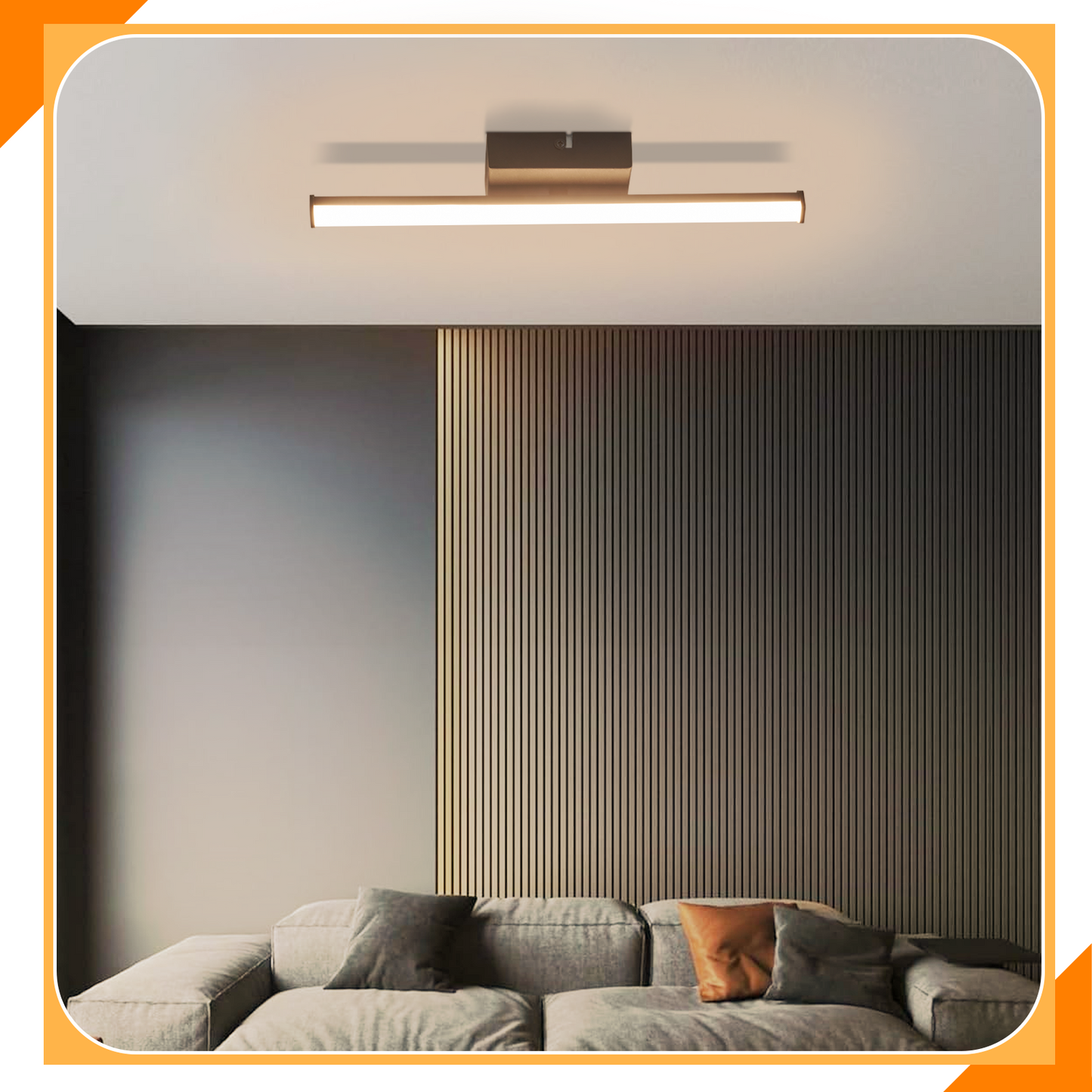 ZMH LED Deckenlampe Flur Deckenleuchte - Schwarz 6W Flurlampe 3000K Warmwei? K¨¹chenlampe Modern Schlafzimmerlampe Linien-Design Deckenbeleuchtung f¨¹r K¨¹che Schlafzimmer Treppenhaus Wohnzimmer