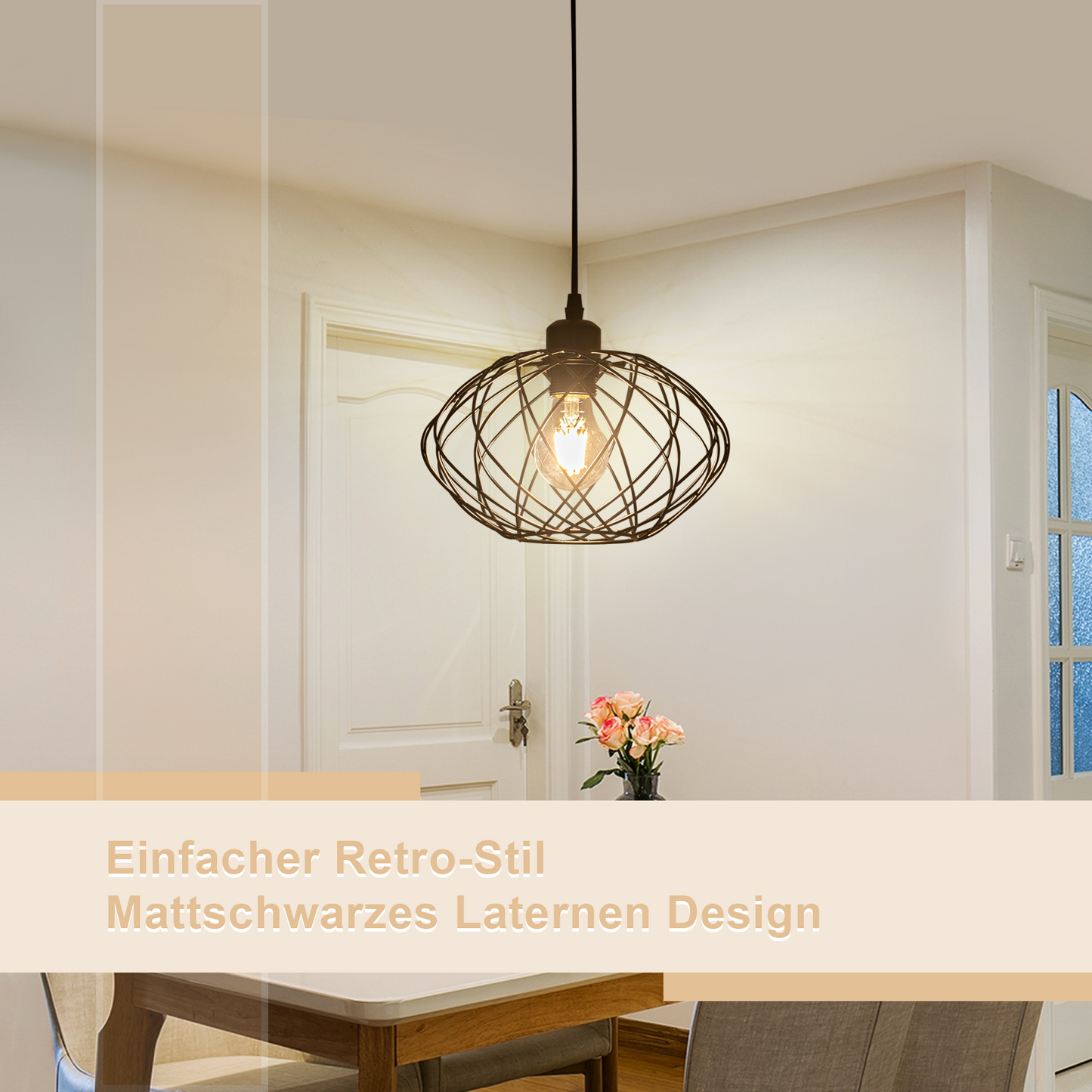 H?ngelampe Industrial Schwarz Pendelleuchte - H?ngeleuchte Metall Vintage E27 Pendellampe Retro Esszimmer Lampe K¨¹che H?ngend Wohnzimmer Flur Ohne Leuchtmittel
