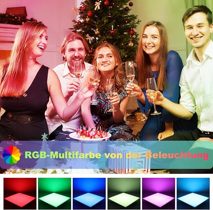 ZMH LED Deckenleuchte Dimmbar Fernbedienung -18W RGB Farbwechsel Deckenlampe Eckig 30CM Flach LED Panel 3000K-6500K f¨¹r Schlafzimmer Kinderzimmer K¨¹che Wohnzimmer Badezimmer