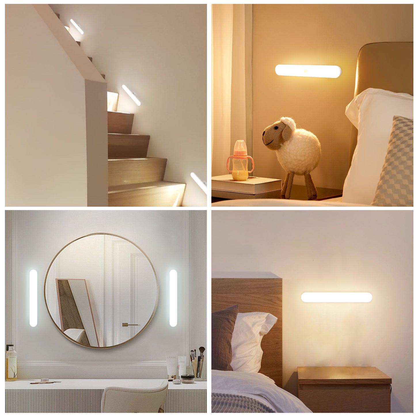 ZMH Unterbauleuchte K¨¹che LED Dimmbar Schminktisch Lampe mit Bewegungssensor - Kabellos Spiegellampe USB Aufladbar Akku Schranklicht Magnet Unterschrank Beleuchtung 360¡ã Schwenkbar K¨¹chenlampe