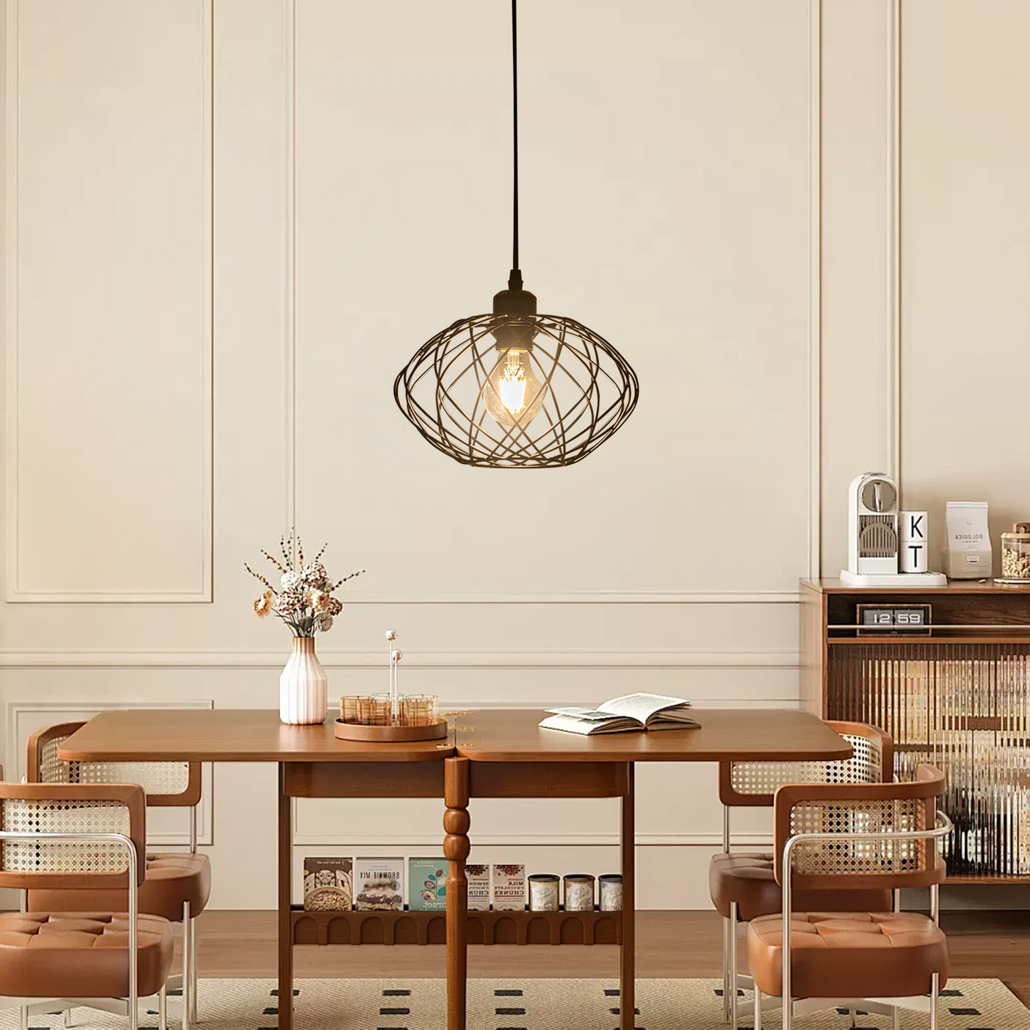 H?ngelampe Industrial Schwarz Pendelleuchte - H?ngeleuchte Metall Vintage E27 Pendellampe Retro Esszimmer Lampe K¨¹che H?ngend Wohnzimmer Flur Ohne Leuchtmittel