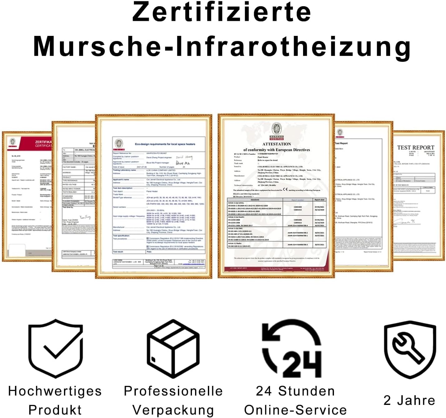 ZMH Infrarotheizung Energiesparend Infrarot Wandheizung - 350W Heizung Elektrisch Wandmontage Elektroheizung Wand Badezimmer mit Überhitzungsschutz Heizkörper Infrarotheizkörper Infrared Heater