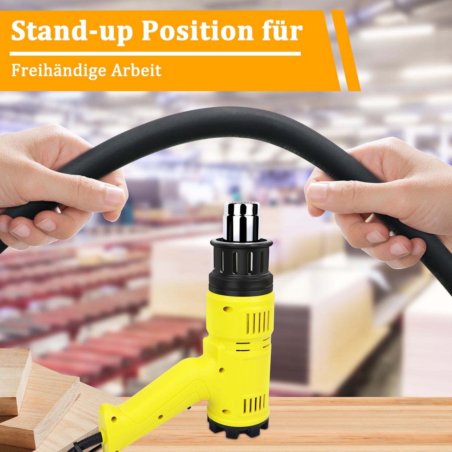 ZMH Hei?luftf?n 2000W Hei?luftpistole Regelbar - Heissluftf?hn Kit 60¡æ- 600¡æ Heissluftpistole Stufenlos Temperaturregler Hei?luftgebl?se heat gun zum L?ten,Kerzen,Basteln,Schrumpfschlauch