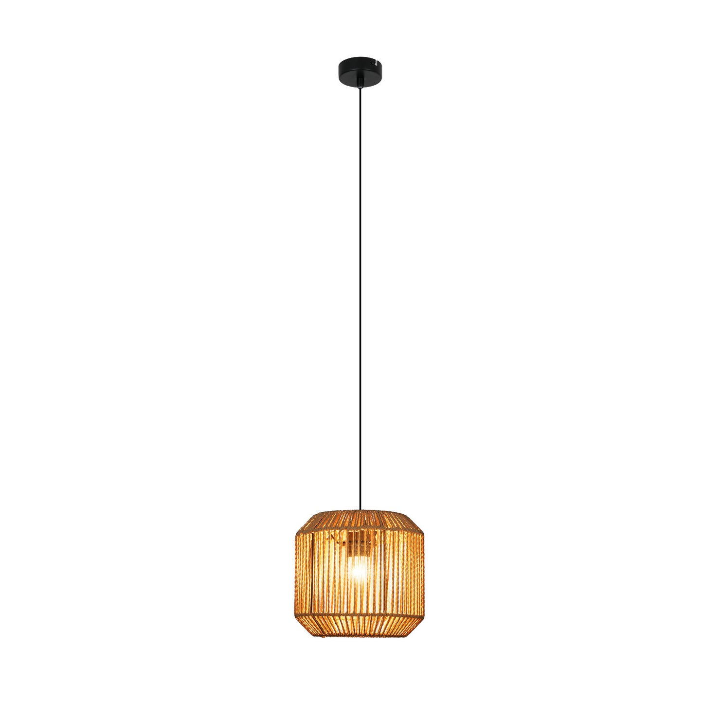 Pendelleuchte Esstisch H?ngelampe Vintage - Pendellampe Esszimmer 1 Flammig Esstischlampe Hanfseil Laterne Design E27 H?ngeleuchte f¨¹r Schlafzimmer Wohnzimmer Flur(Ohne Leuchtmittel)