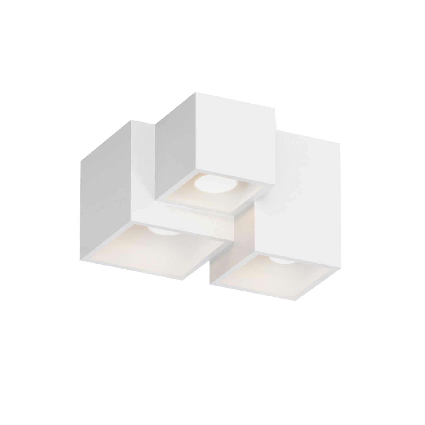 ZMH Aufbauspot Wei? Aufbaustrahler GU10: Deckenleuchte Aufputz 23cm Aufbauleuchte eckig Deckenspots 3 flammig Modern Strahler Deckenlampe K¨¹che Deckenstrahler f¨¹r Wohnzimmer - Ohne Leuchtmittel