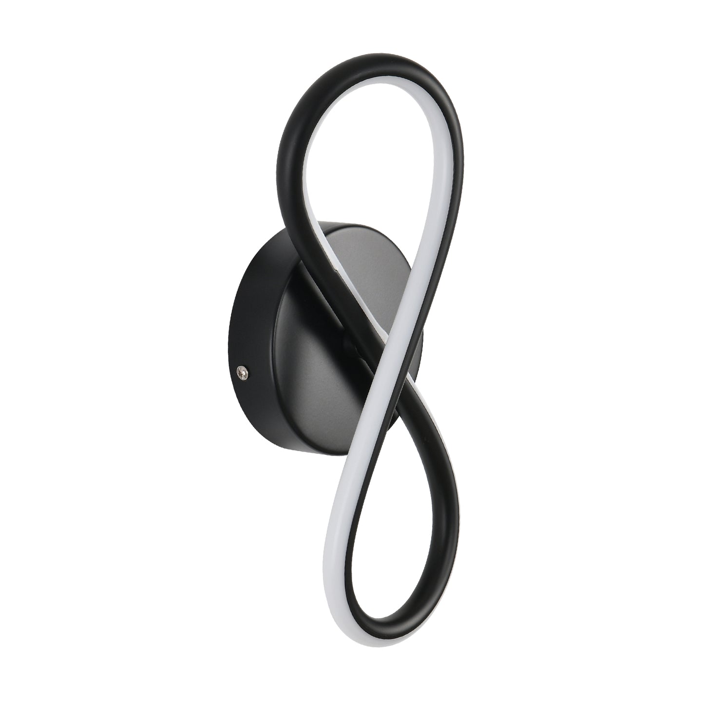 ZMH Wandleuchte Innen LED Wandlampe Schwarz: Wand Lampe f¨¹r Treppenhaus Schlafzimmer Wohnzimmer Korridor K¨¹hles Modern Design 7W Kurvendesign Dekorativ Wandleuchten Warmwei? 3000K