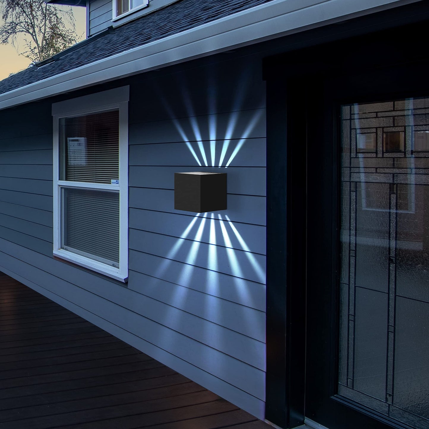 ZMH 2 St¨¹ck Wandlampe LED Wandleuchte Innen & Au?en - Schwarz Au?enlampe IP65 Wasserdicht Au?enwandleuchte 3000K Kaltwei? Up Down 10W Wandbeleuchtung f¨¹r Treppenhaus Flur Balkon Badezimmer